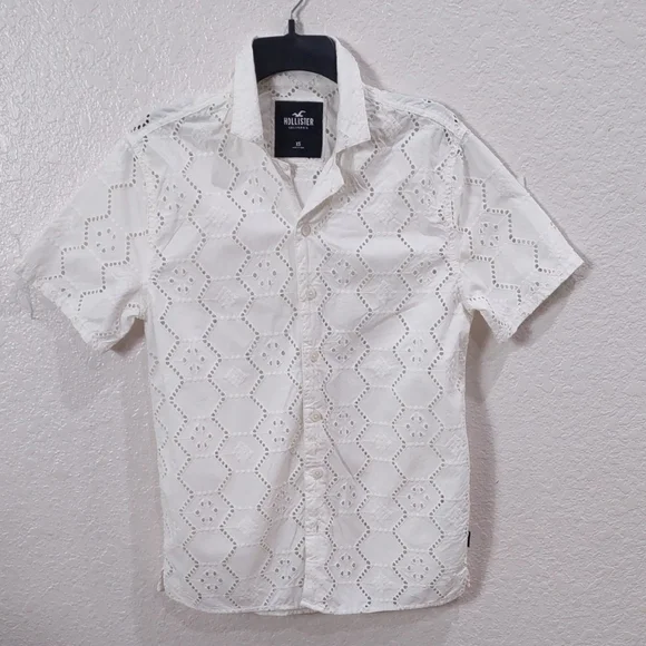 Hollister White Men's Shirt - Picture 3 of 16
